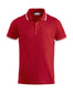 Polo Amarillo Rosso Polo Manica Corta con Profili Bianco