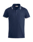 Polo Amarillo Blu Polo Manica Corta con Profili Bianco