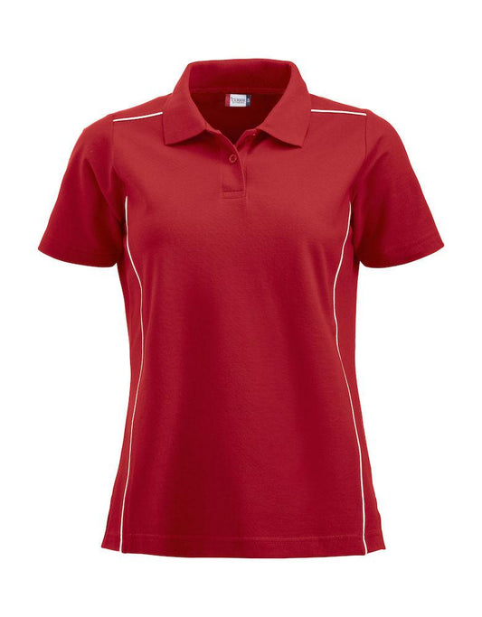 Polo Alpena Rosso Polo Donna con Profili