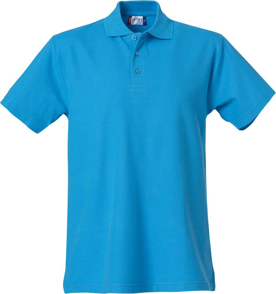 Basic Polo Turchese Azzurro Polo Manica Corta