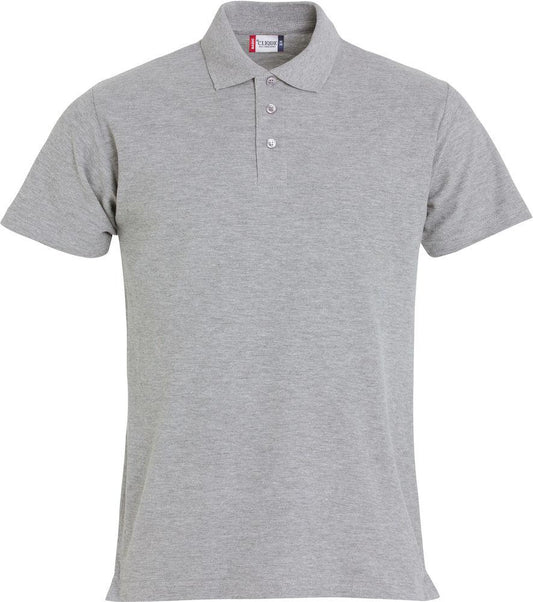 Basic Polo Grigio Melange Polo Manica Corta Taglie Forti
