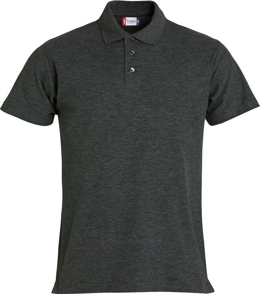 Basic Polo Antracite Melange Polo Manica Corta Taglie Forti