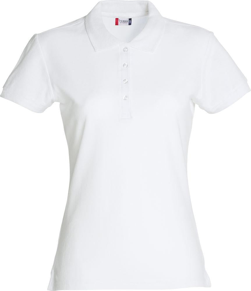 Basic Polo Bianco Polo Manica Corta Donna