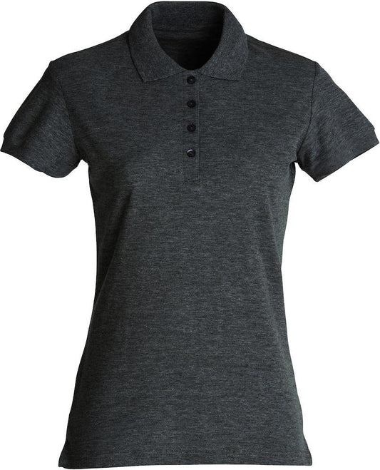 Basic Polo Antracite Melange Polo Manica Corta Donna