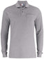Basic Polo Bianco Polo Manica Lunga con Taschino