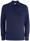 Basic Polo Bianco Polo Manica Lunga con Taschino Taglie Forti