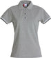 Polo Newton Grigio Melange Polo Donna con Profili in Contrasto