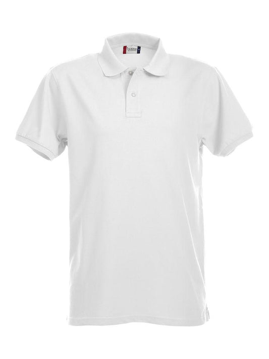 Polo Clique Premium Bianco Elasticizzata 215 Grammi