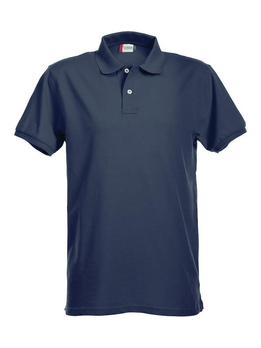 Polo Clique Premium Blu Navy Elasticizzata 215 Grammi Taglie Forti