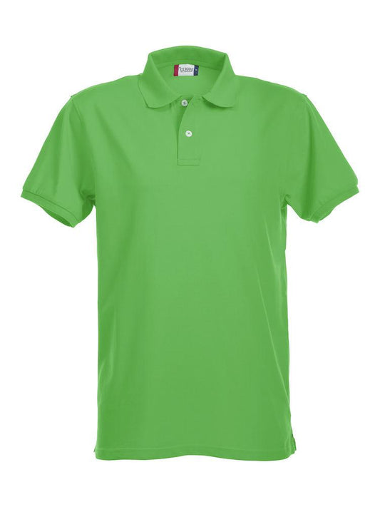 Polo Clique Premium Verde Acido Elasticizzata 215 Grammi Taglie Forti