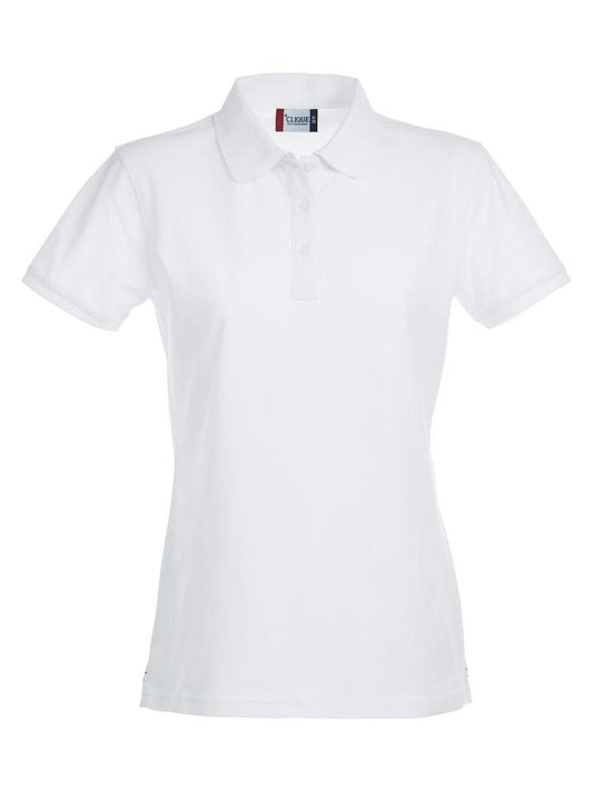 Polo Clique Premium Elasticizzata Bianco Donna 215 Grammi