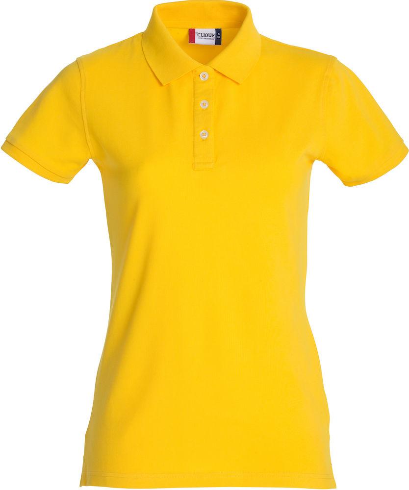 Polo Clique Premium Elasticizzata Giallo Donna 215 Grammi