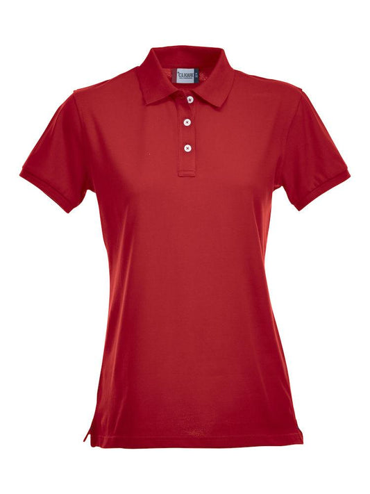 Polo Clique Premium Elasticizzata Rosso Donna 215 Grammi