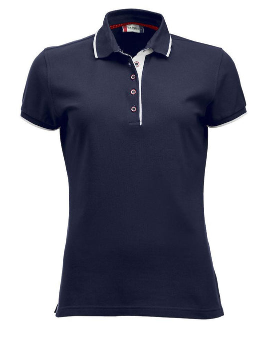 Polo Seattle Blu Polo Donna con Inserti in Contrasto