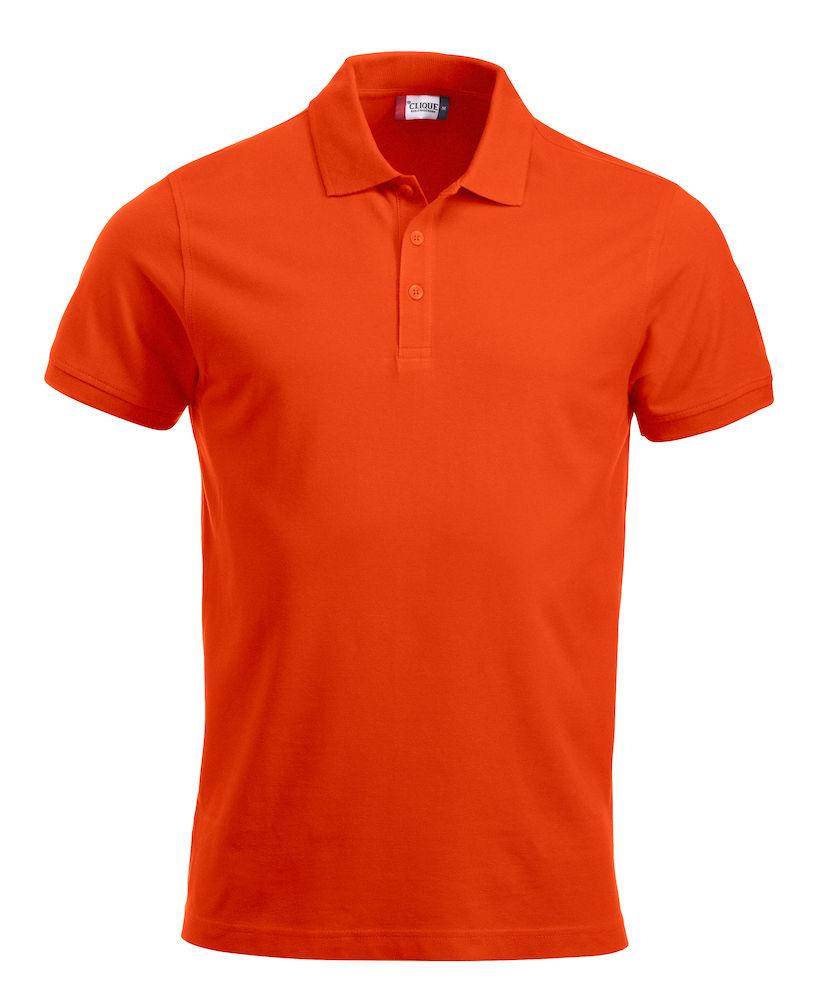 Polo Clique Classic Lincoln Arancio Polo Cotone 200 Grammi Taglie Forti