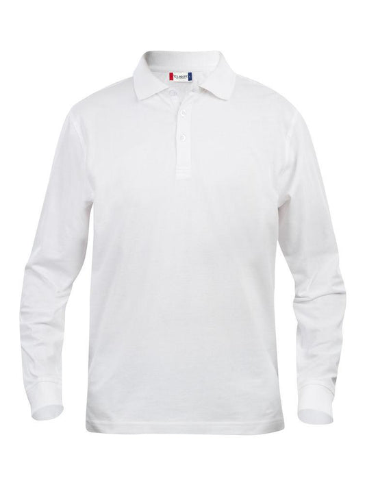 Polo Clique Classic Lincoln Manica Lunga Bianco 200 Grammi