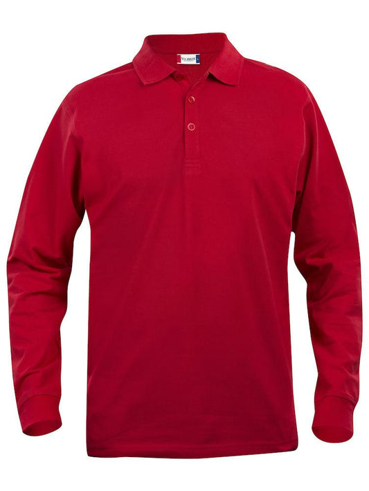 Polo Clique Classic Lincoln Manica Lunga Rosso 200 Grammi