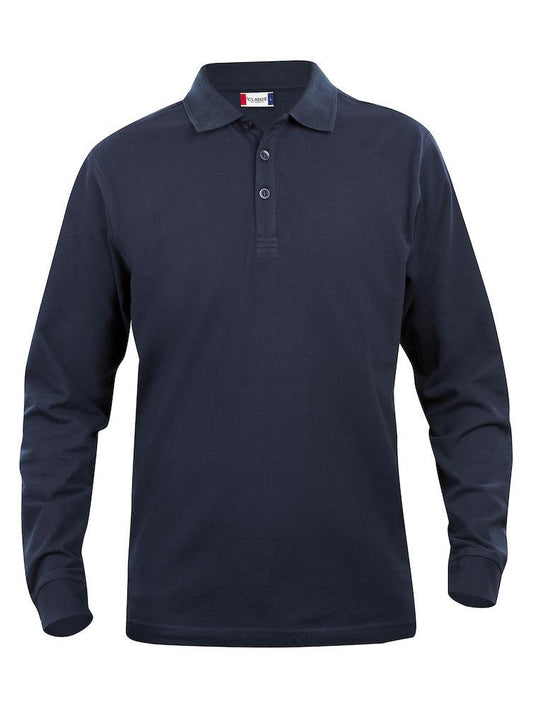 Polo Clique Classic Lincoln Manica Lunga Blu Navy 200 Grammi