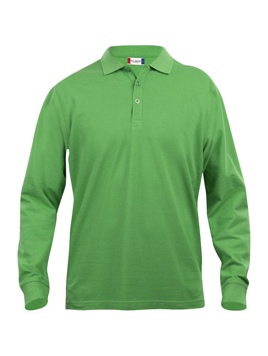 Polo Clique Classic Lincoln Manica Lunga Verde Acido 200 Grammi