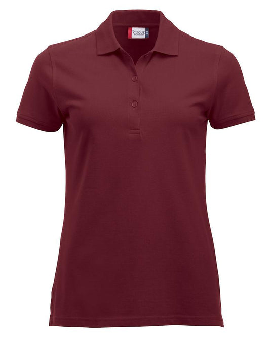 Polo Clique Classic Marion Donna Bordeaux Polo Cotone 200 Grammi