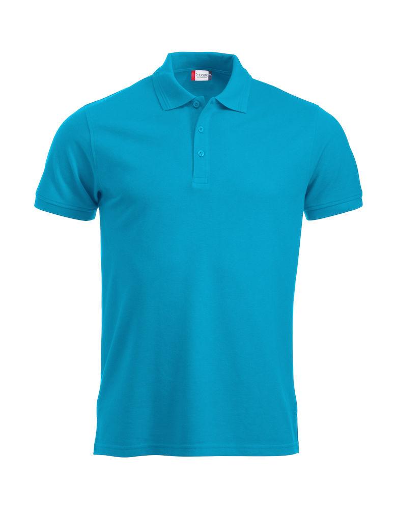 Polo Manhattan Turchese Azzurro Polo Uomo Misto Cotone Taglie Forti