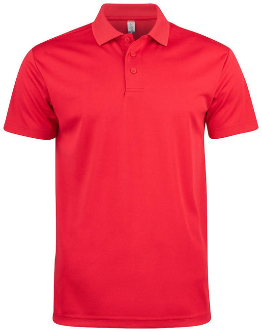 Polo Basic Active Rosso Polo Unisex Tessuto Tecnico Tennis Paddle