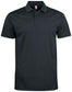 Polo Basic Active Nero Polo Unisex Tessuto Tecnico Tennis Paddle Taglie Forti