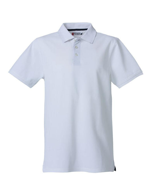 Polo Clique Heavy Bianco 270 Grammi Polo Uomo Manica Corta Premium