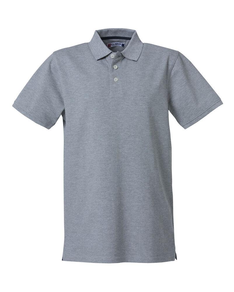 Polo Clique Heavy Grigio Melange 270 Grammi Polo Uomo Manica Corta Premium