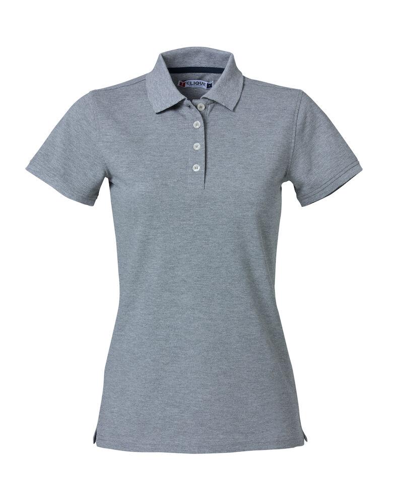 Polo Clique Heavy Grigio Melange 270 Grammi Polo Donna Manica Corta Premium