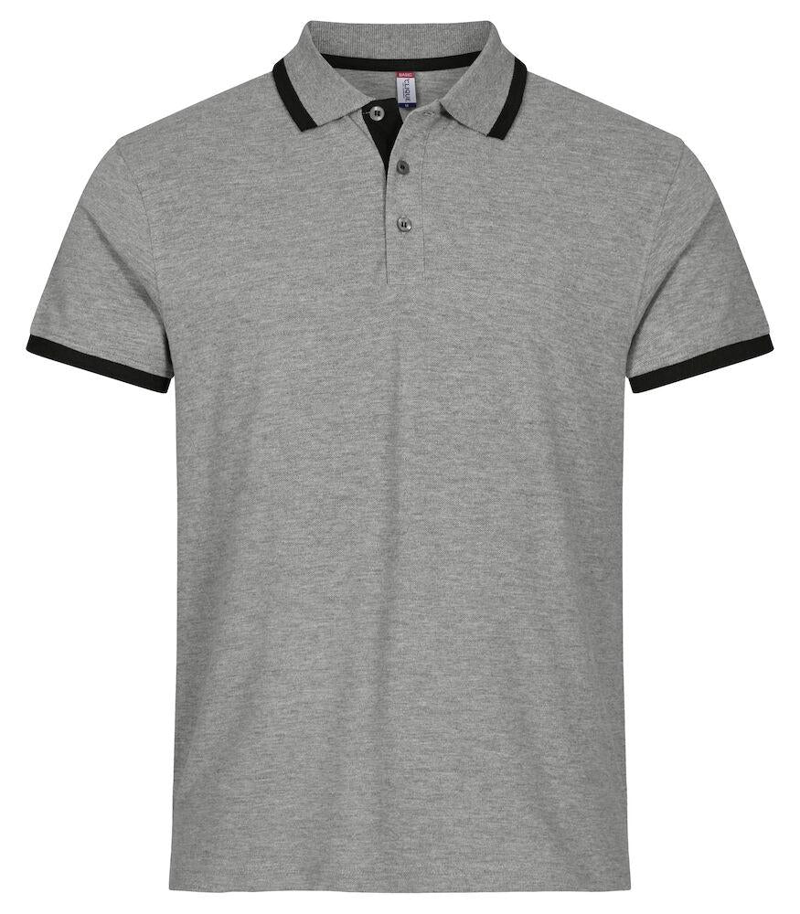 Polo Clique Austin Grigio Melange Polo Cotone con Inserti