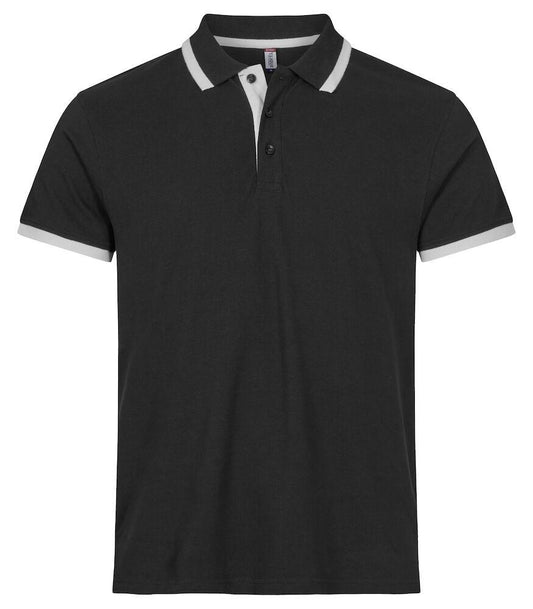 Polo Clique Austin Nero Polo Cotone con Inserti