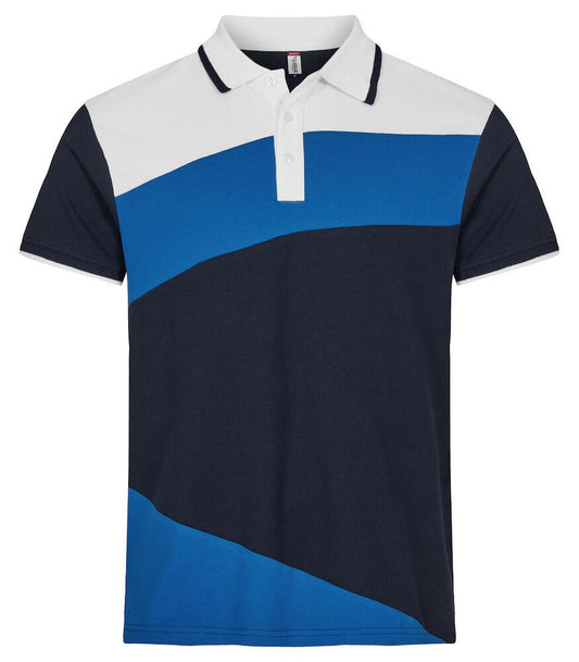 Polo Clique Conrad Blu Polo Tricolore con Fascioni Taglie Forti