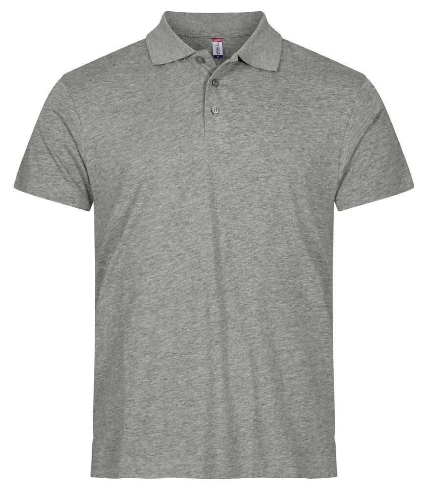 Polo Single Jersey Grigio Melange Polo Cotone Manica Corta