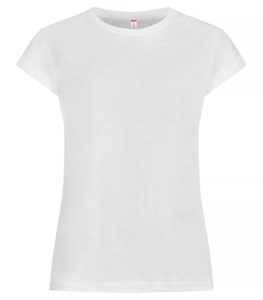 Fashion Top Bianco Maglietta Donna Manica Americana