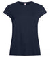 Fashion Top Blu Maglietta Donna Manica Americana