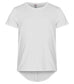 T-Shirt Brooklyn Bianco Maglietta Fondo Retro Lungo con Pinces Taglie Forti