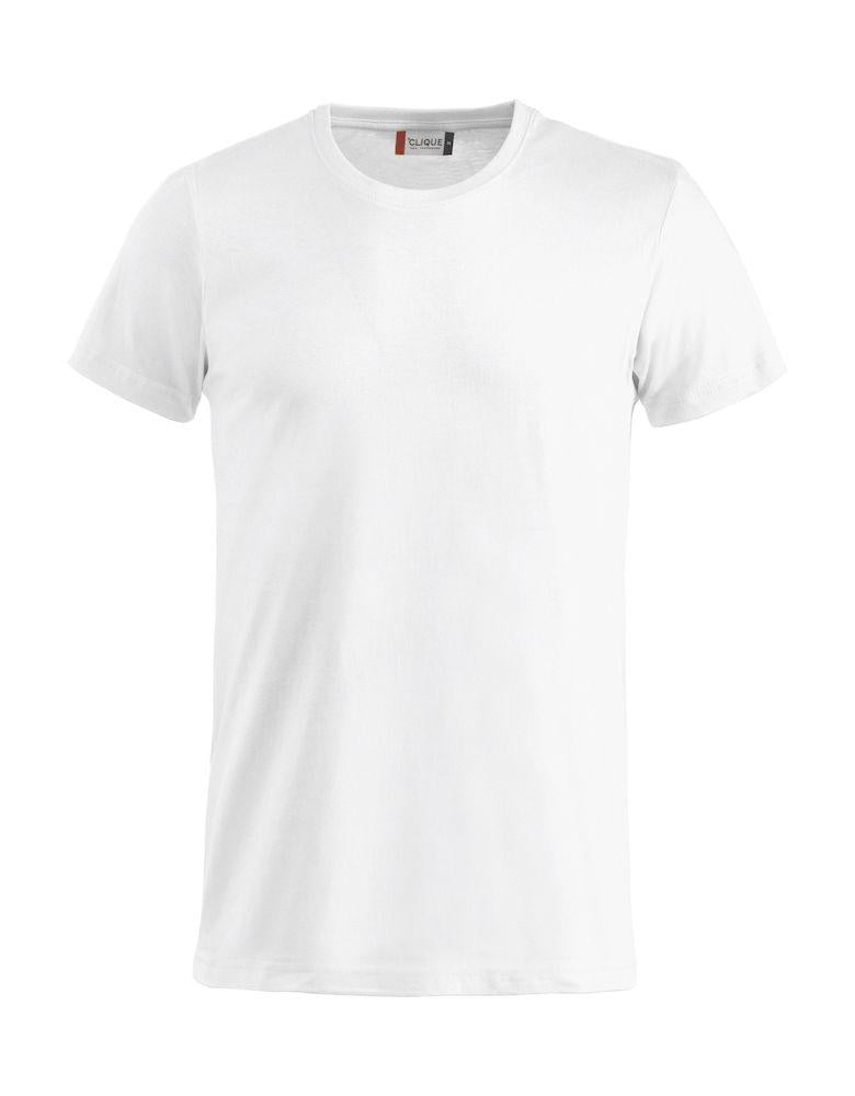 T-Shirt Clique Basic Bianco 145 gr
