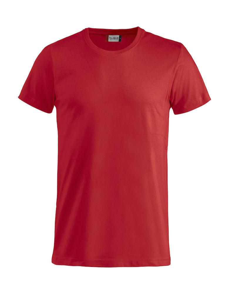 T-Shirt Clique Basic Rosso 145 gr