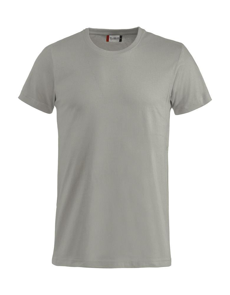 T-Shirt Clique Basic Grigio Argento 145 gr