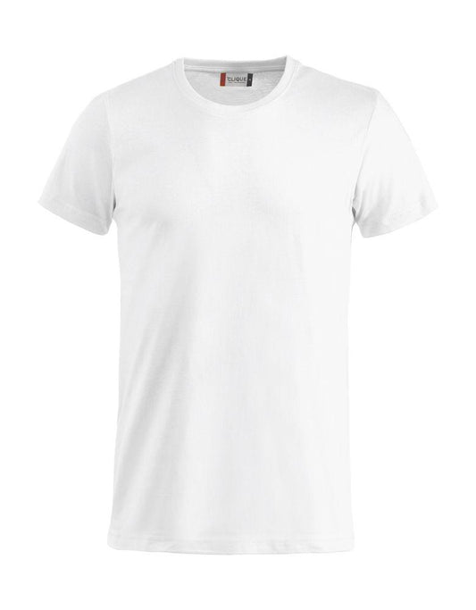 T-Shirt Clique Basic Bianco Taglie Forti 145 gr
