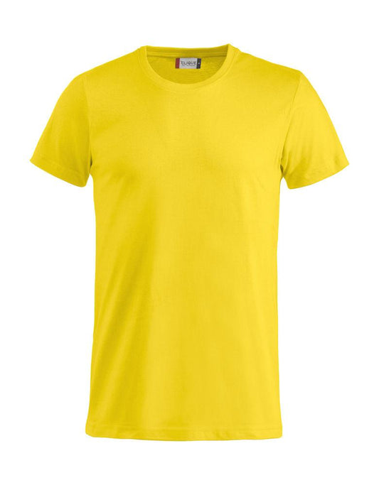 T-Shirt Clique Basic Giallo Taglie Forti 145 gr