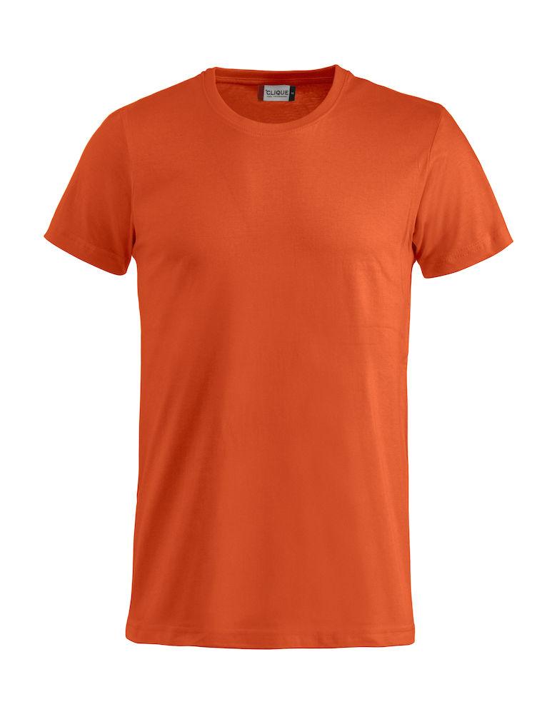 T-Shirt Clique Basic Arancio Taglie Forti 145 grr