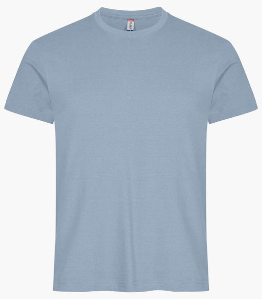 T-Shirt Clique Basic Azzurro 145 gr Taglie Forti