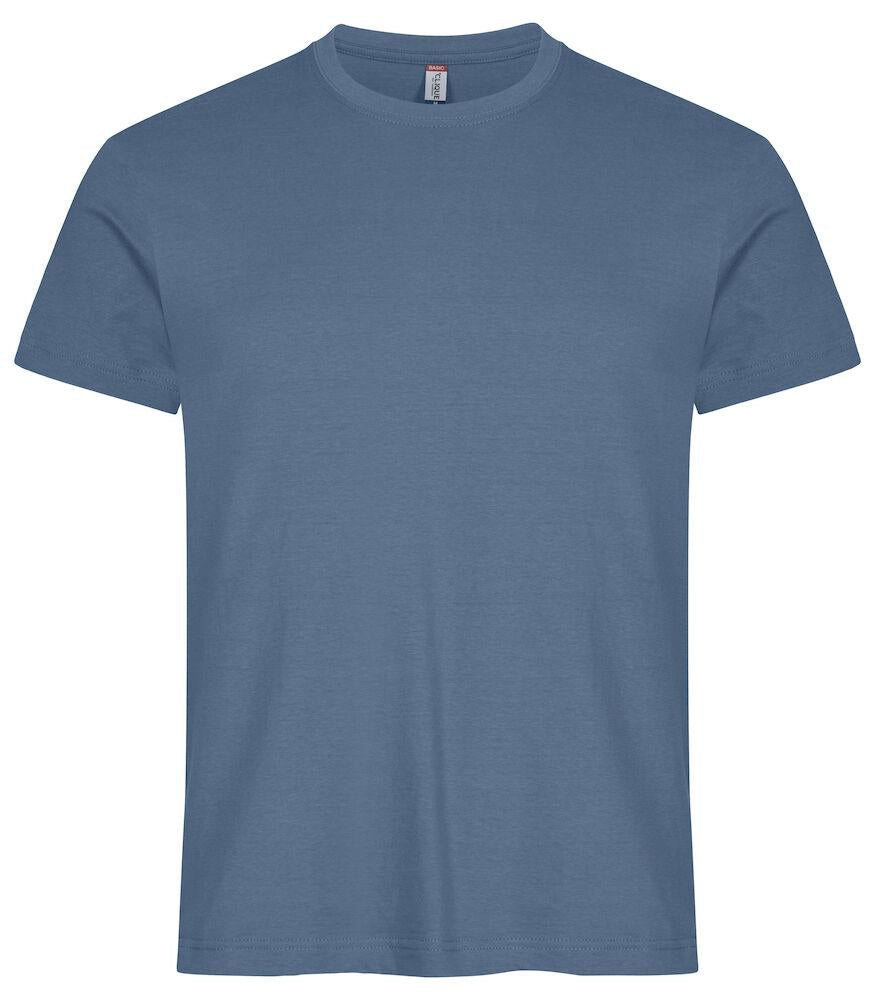 T-Shirt Clique Basic Blu Acciaio145 gr Taglie Forti