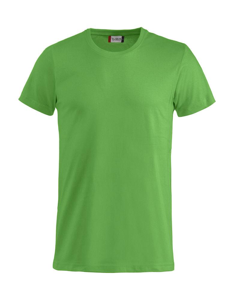 T-Shirt Clique Basic Verde Acido Taglie Forti 145 gr