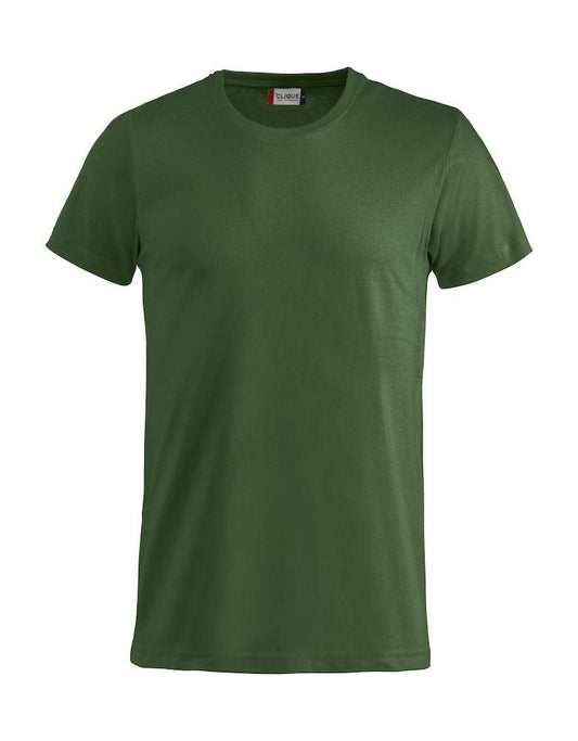 T-Shirt Clique Basic Verde Scuro Taglie Forti 145 gr