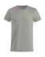 T-Shirt Clique Basic Grigio Argento Taglie Forti 145 gr