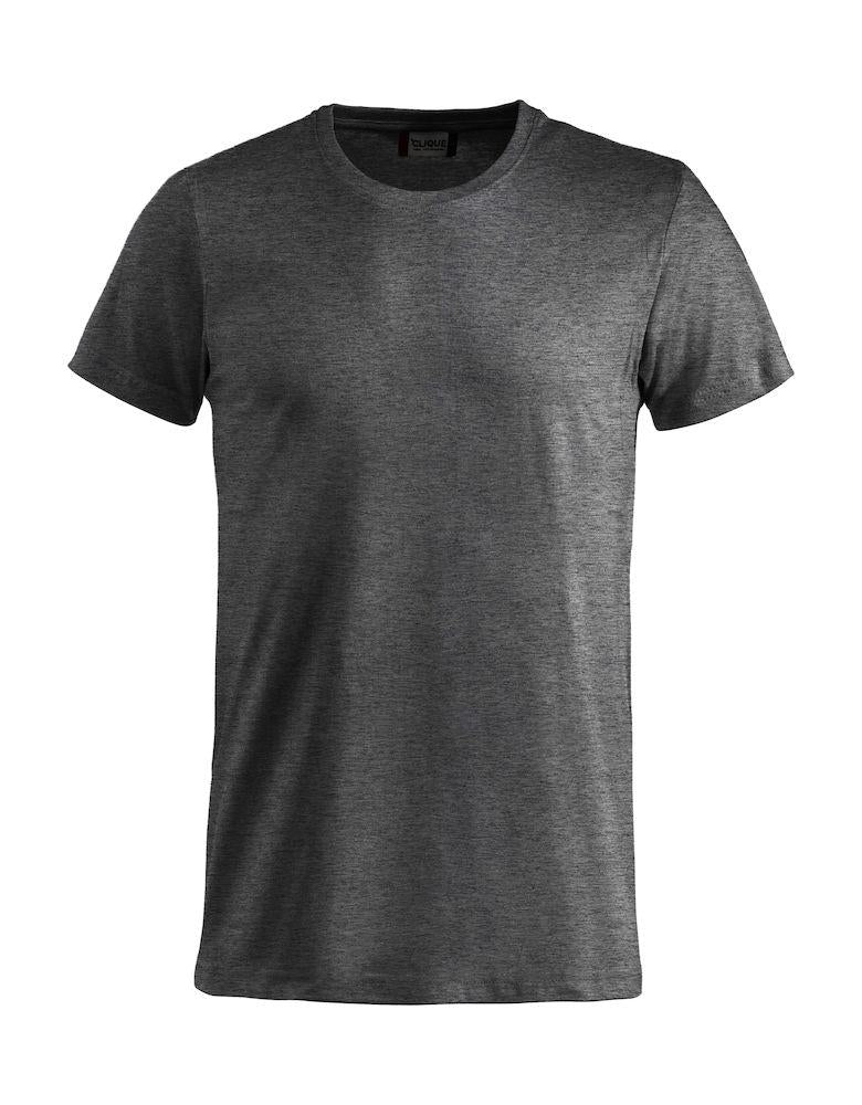 T-Shirt Clique Basic Antracite Melange Taglie Forti 145 gr