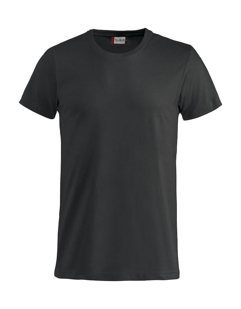 T-Shirt Clique Basic Nero Taglie Forti 145 gr